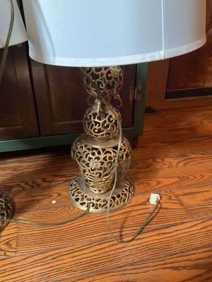 Pair of Brass Table Lamps