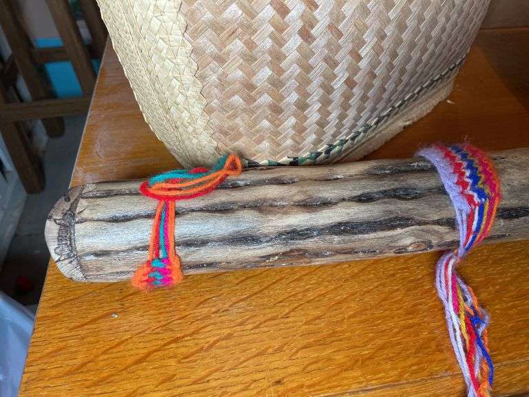RAIN STICK, GUATEMALA SCARF, AND DECORATIVE BAG