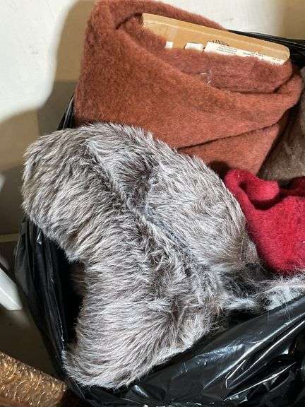 FAUX FUR MATERIAL AND LEATHER SCRAPS