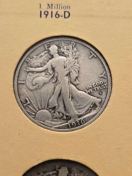 1916-1937 WALKING LIBERTY HALVES COMPLETE IN ALBUM 36-COINS