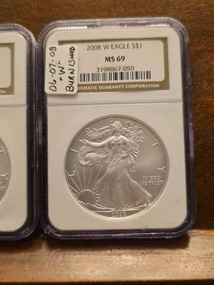 2006,07,08 SILVER EAGLES NGC MS69