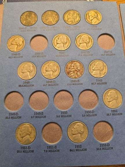 PARTIAL SETS OF JEFFERSON NICKELS