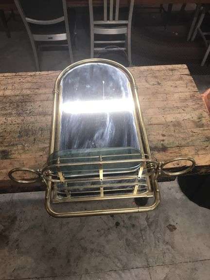 Antique Wall Hanging Brass Mirror