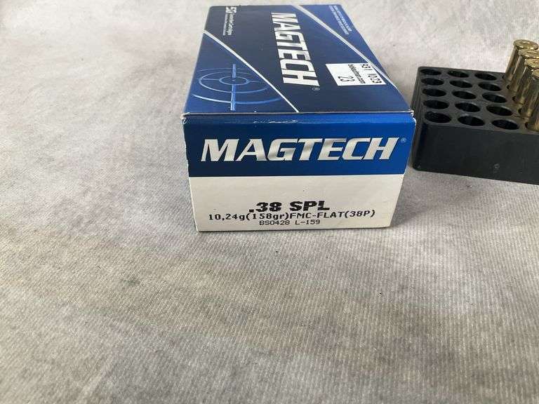 35 rounds Mag Tech 38 Special 158 Grain FMC Flat Top.