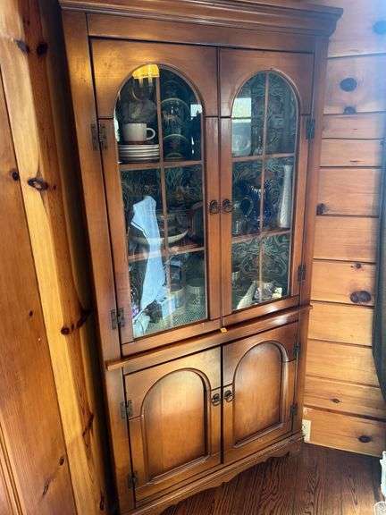 Corner Curio Cabinet, Contents NOT Included
