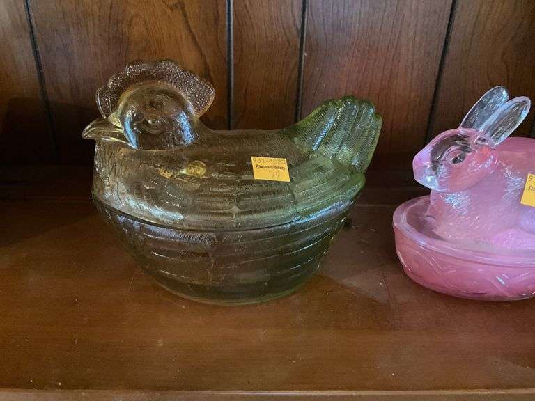 Vintage Hen on the Nest, Rabbit on the Nest