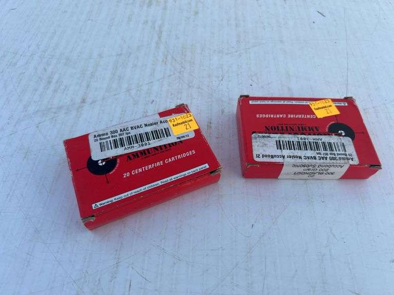 (2) Boxes 300 AAC Blackout Ammunition
