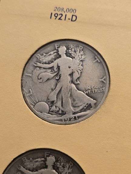 1916-1937 WALKING LIBERTY HALVES COMPLETE IN ALBUM 36-COINS