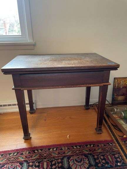 VINTAGE HARDWOOD ONE DRAWER TABLE