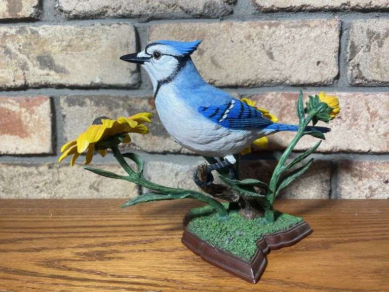 (2) The Danbury Mint bird figurines - Buckeye Glory & Springtime Melody