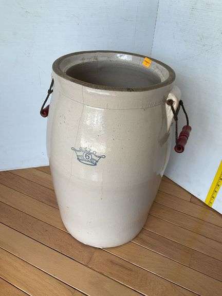 #6 Blue Crown Butter Churn