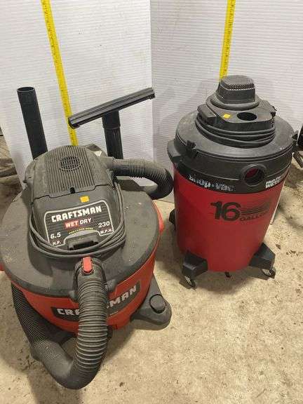 (2) ShopVac and Craftsman Wet/Dry Vacs