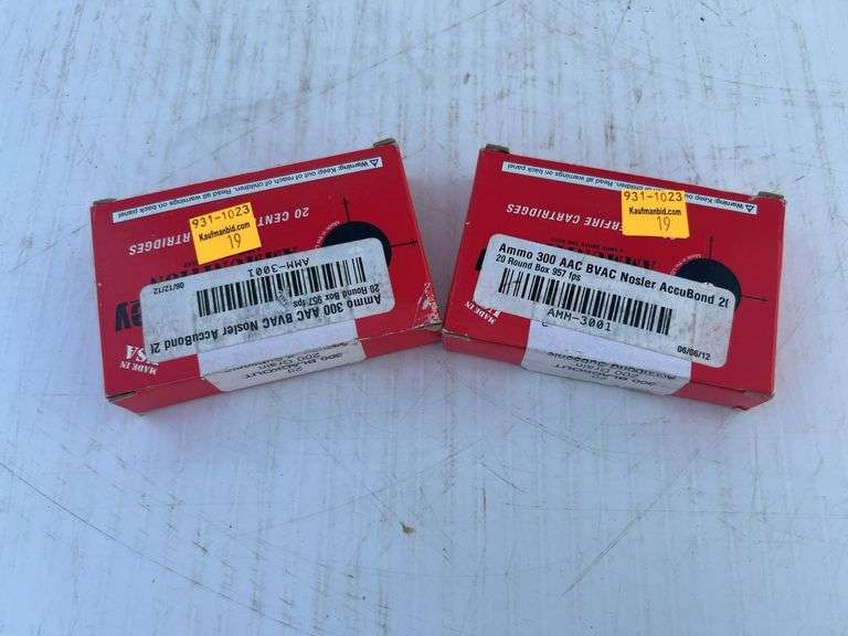 (2) Boxes 300 AAC Blackout Ammunition