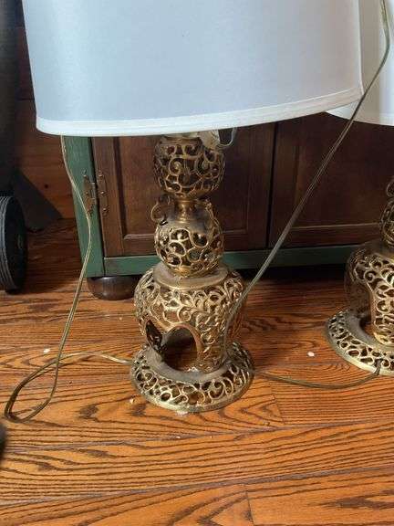 Pair of Brass Table Lamps