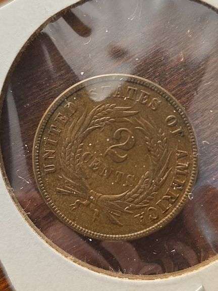 1869 2-CENT PIECE XF