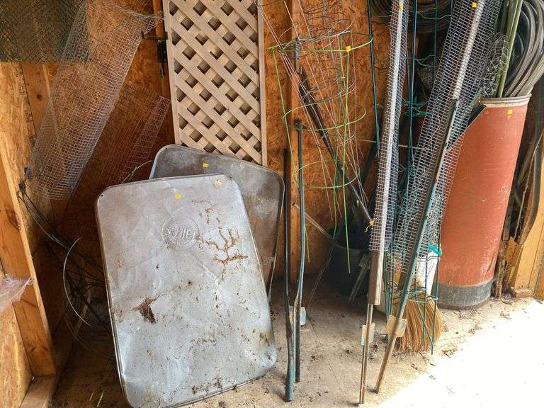 Contents of Wall and Floor in Shed