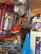 Contents of Shelves, Wall, and Table in Shed
