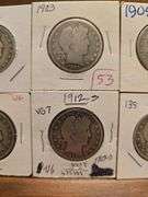 LOT OF 6 BARBER HALVES 1899O-1913S G-F