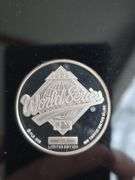 1995 CLEVELAND INDIANS 3-COIN SILVER AND BRONZE COIN SET IN HOLDER PF