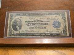 1918 $1. NATIONAL CURRENCY NOTE CLEVELAND, OH F