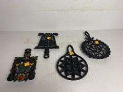 4 Cast Iron Trivets/Hot Plates