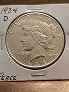 1934D PEACE DOLLAR UNC
