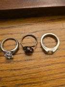 LOT OF 5 RINGS MARKED .925