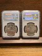 2001 BUFFALO SILVER DOLLAR 2-COIN SET NGC MS69 & PR69 ULTRA CAMEO