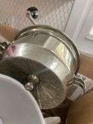 BAKING PANS, NIB COOLING RACKS, SIEVE, AND MICROWAVE BACON PAN