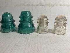 4 Glass Insulators