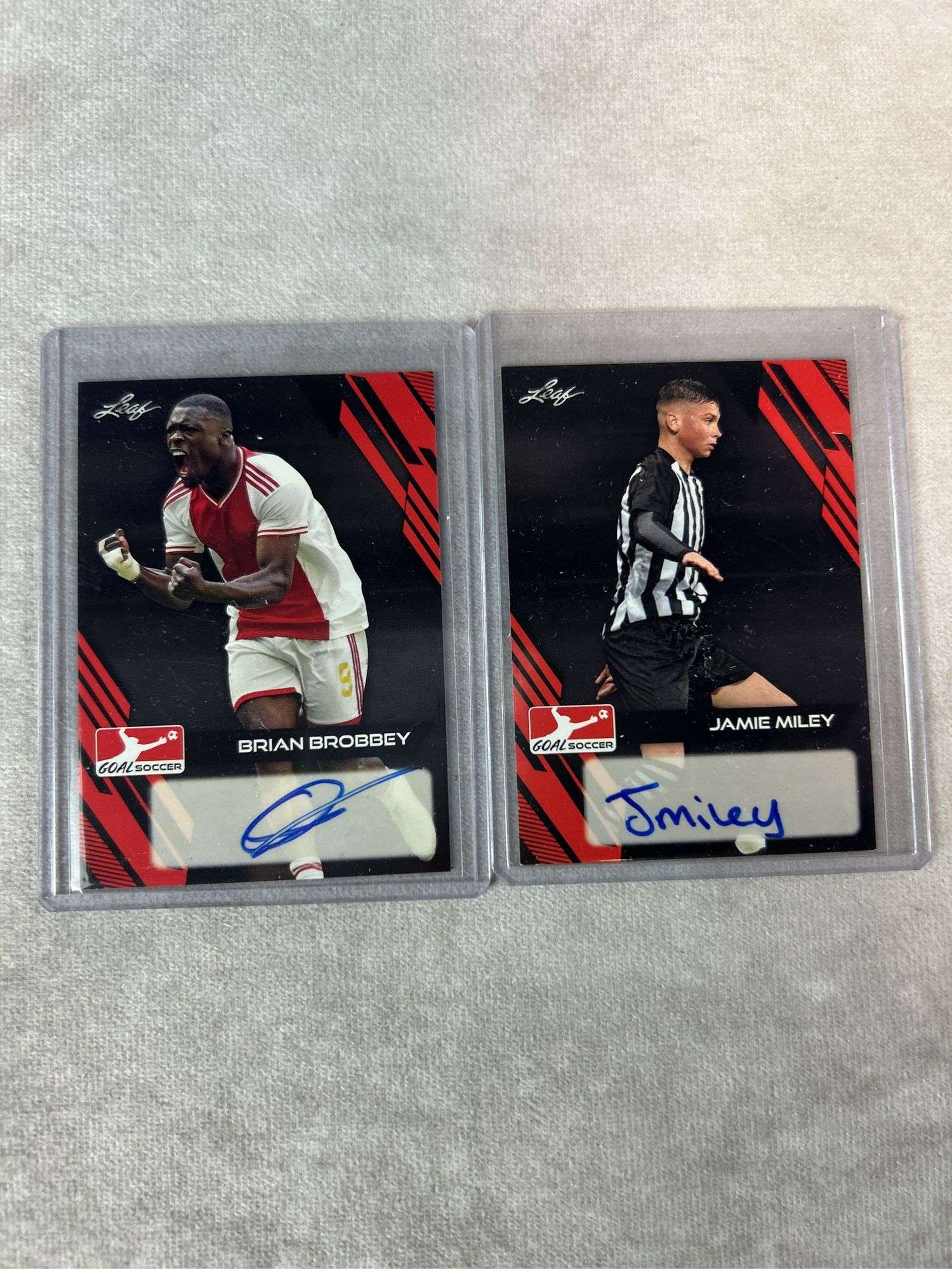 (20) signed soccer cards 2023 Leaf Goal, Alves, Mayenda, Kamara, Sotiriou +++