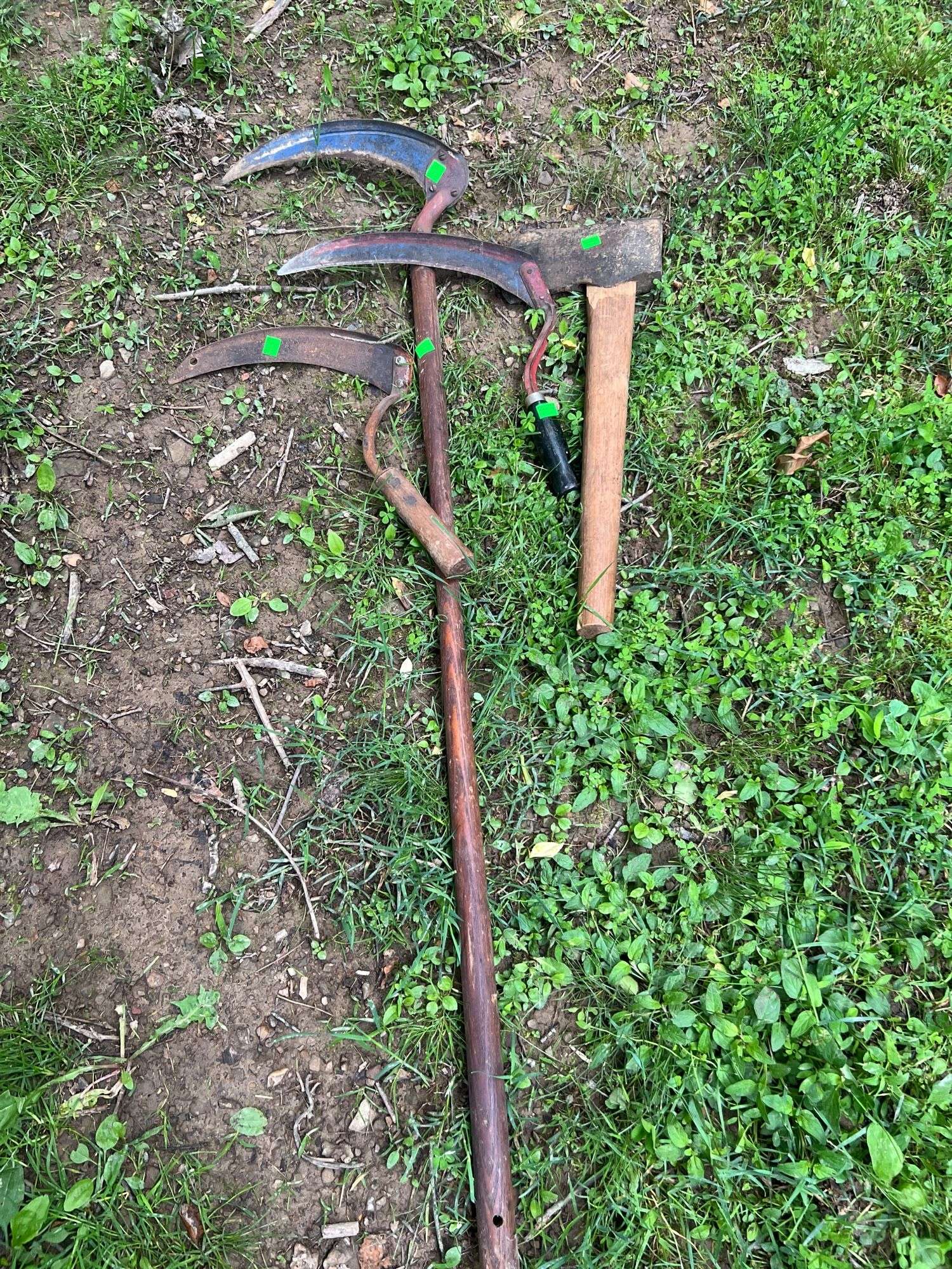 Hand Sickles and Axe