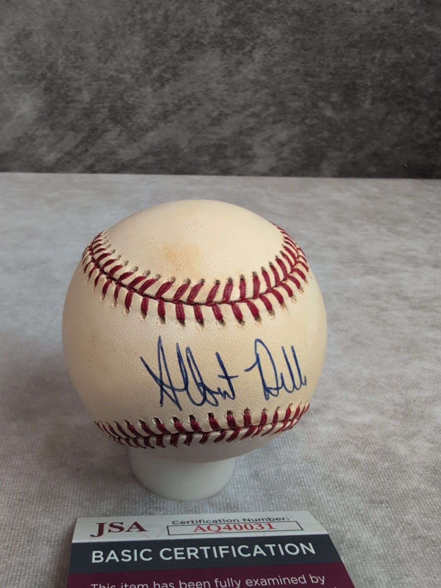 Albert Belle signed MLB baseball, JSA