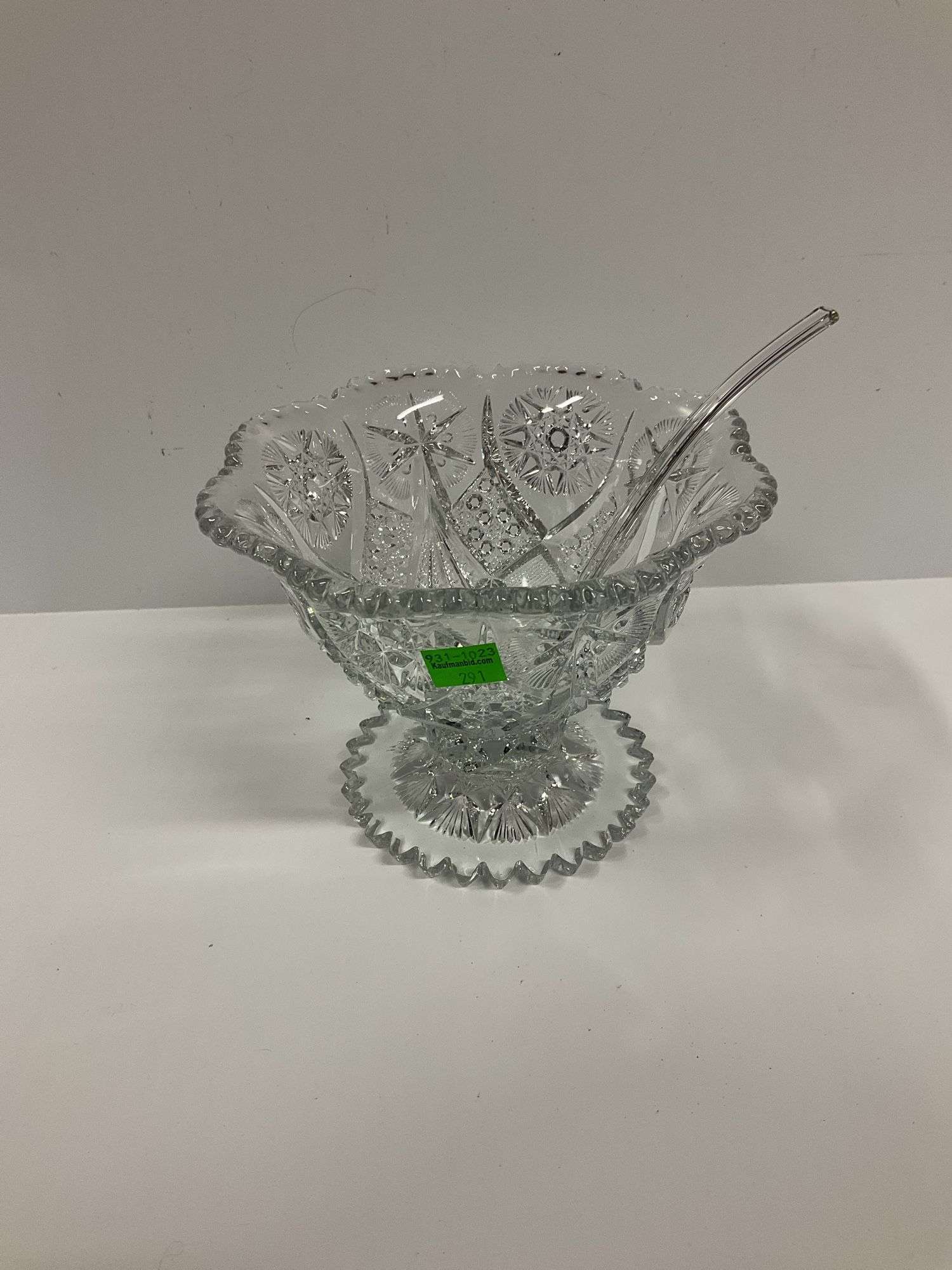 Vintage Glass Fruit Dish with Dipper