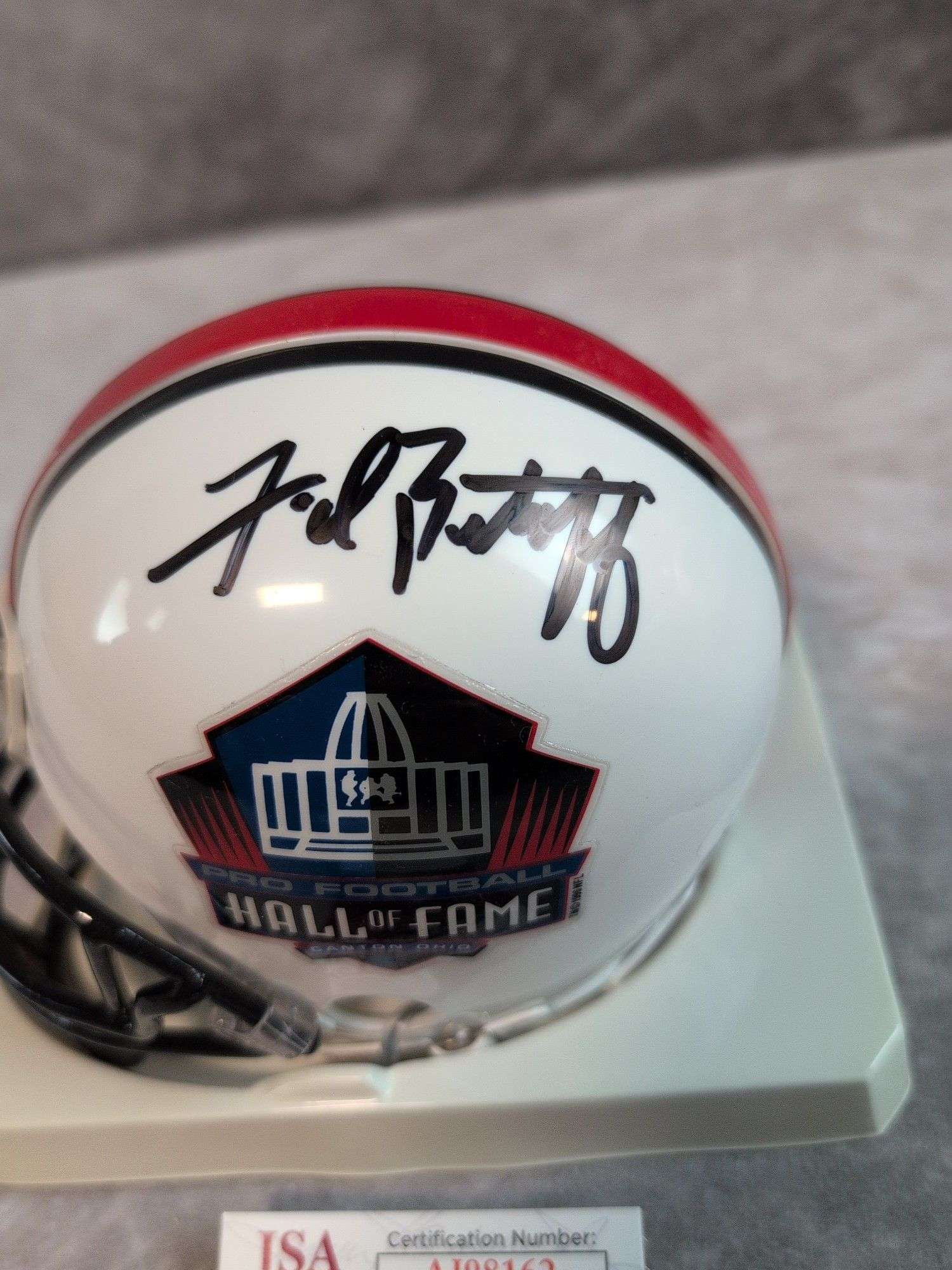 Fred Biletnikoff Signed Hall of Fame Mini Football Helmet - JSA