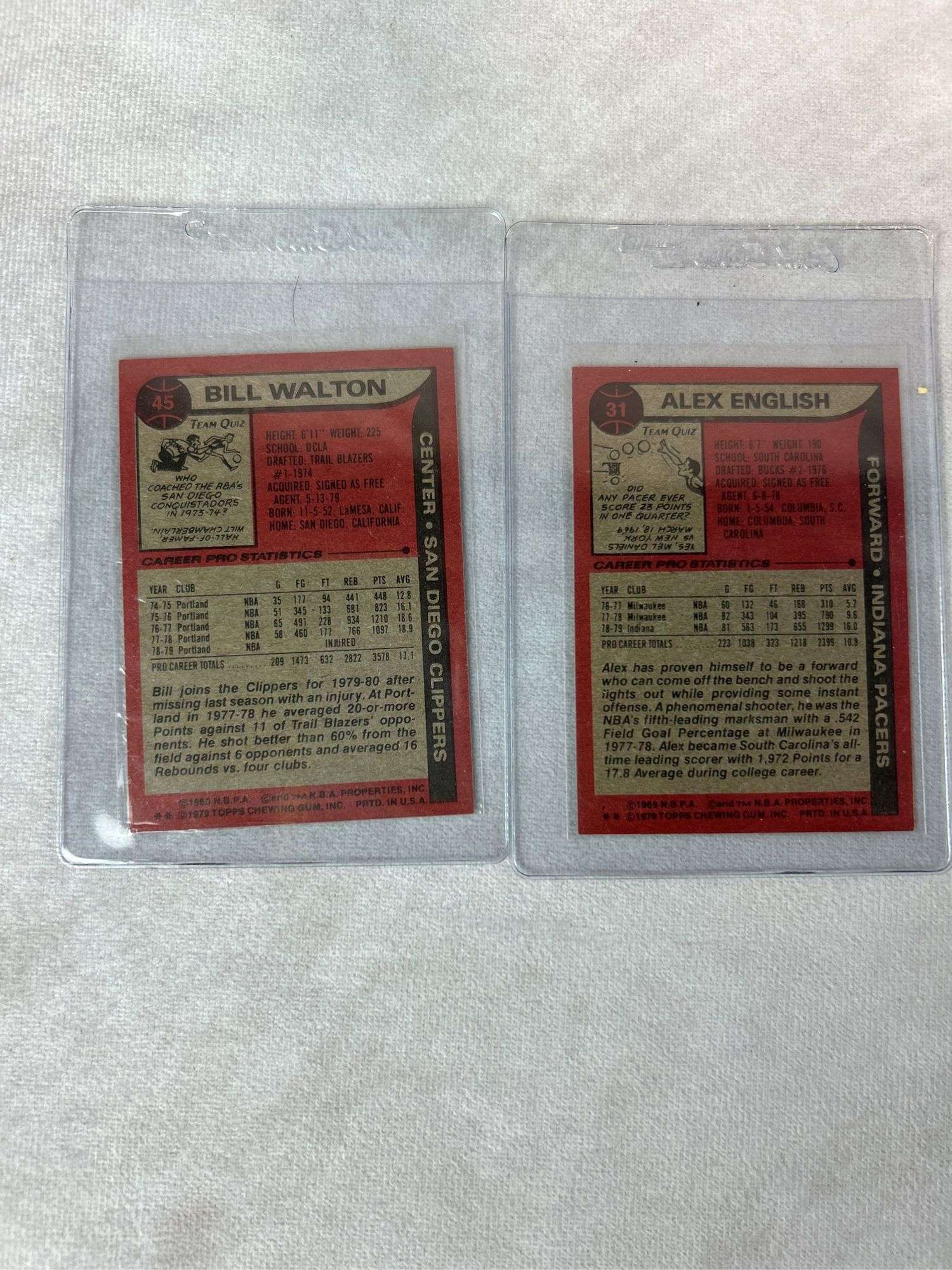 Complete 1979 Topps Basketball set