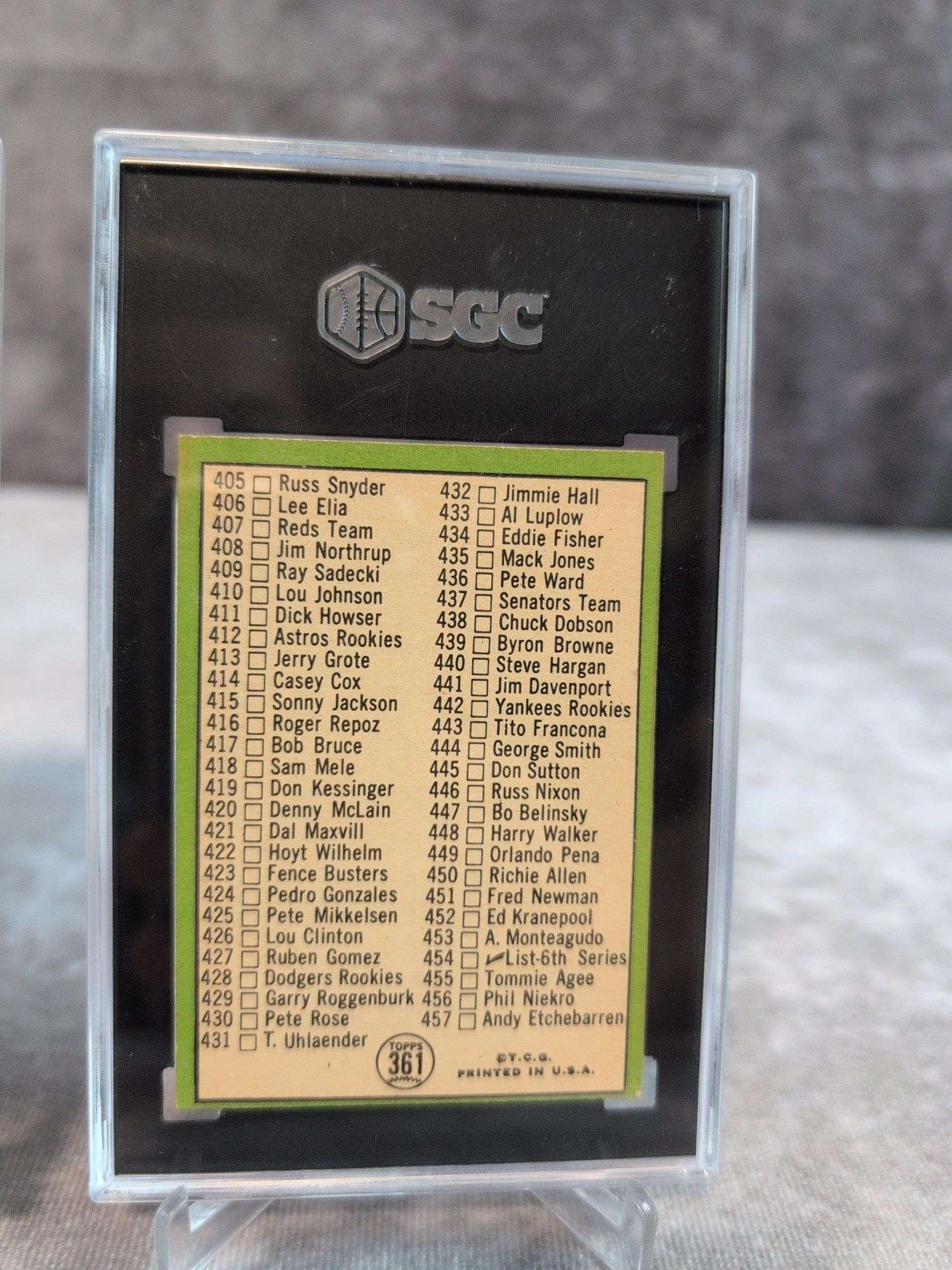 (2) 1967 Topps Baseball Checklists SGC 6 & 5