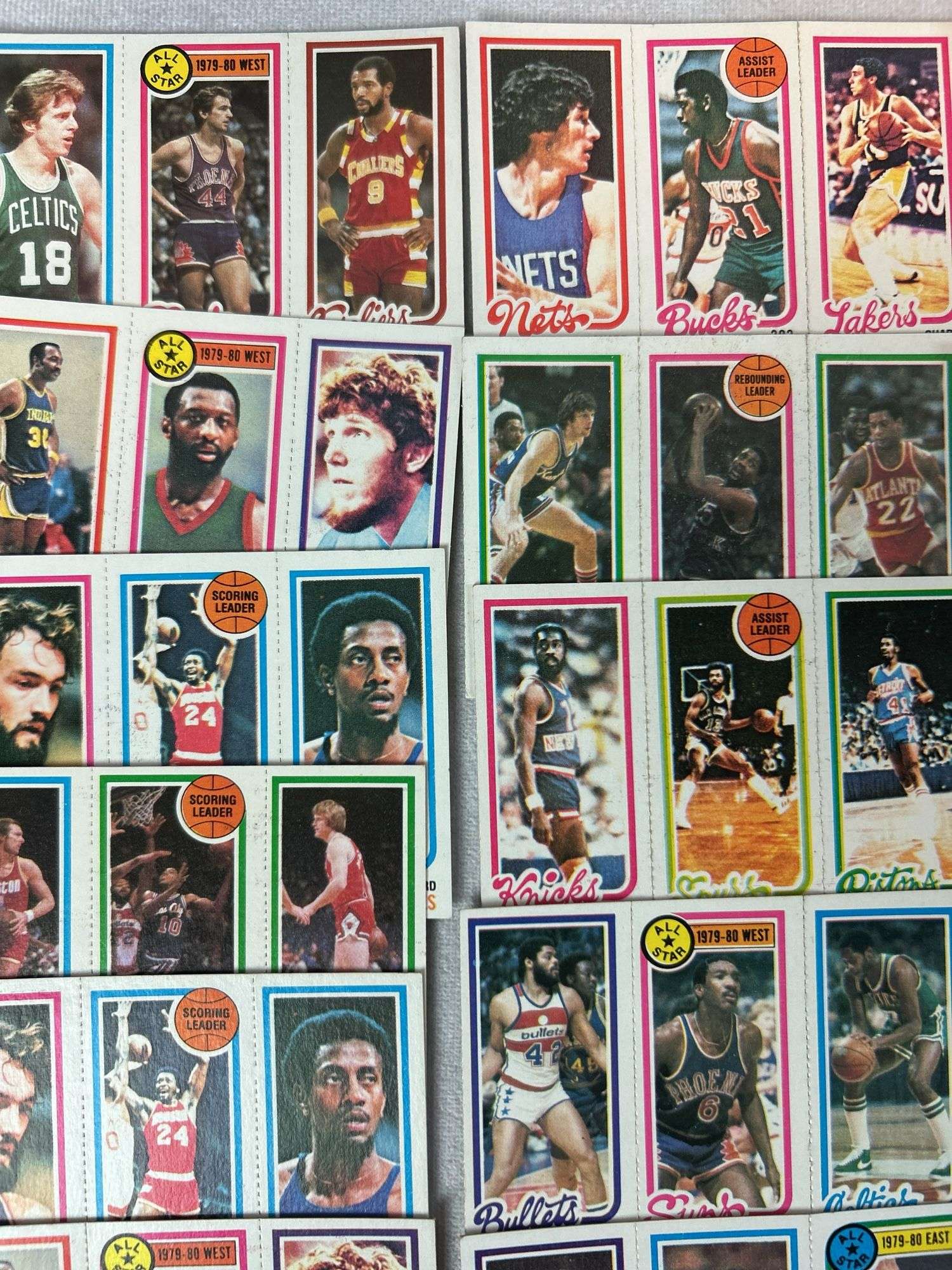 (90+) 1980-81 Topps Basketball Cards - Un-Perforated