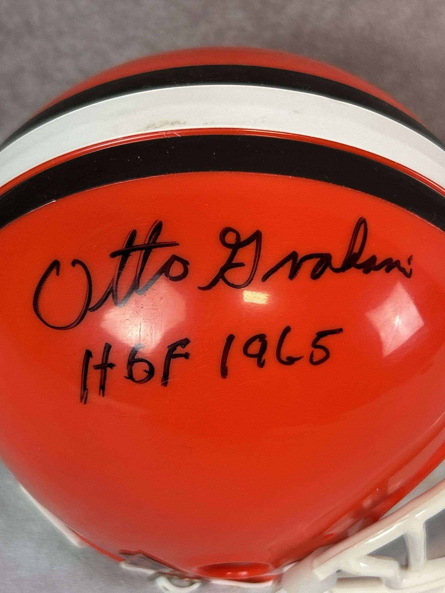 Otto Graham signed Cleveland Browns mini helmet, full JSA letter