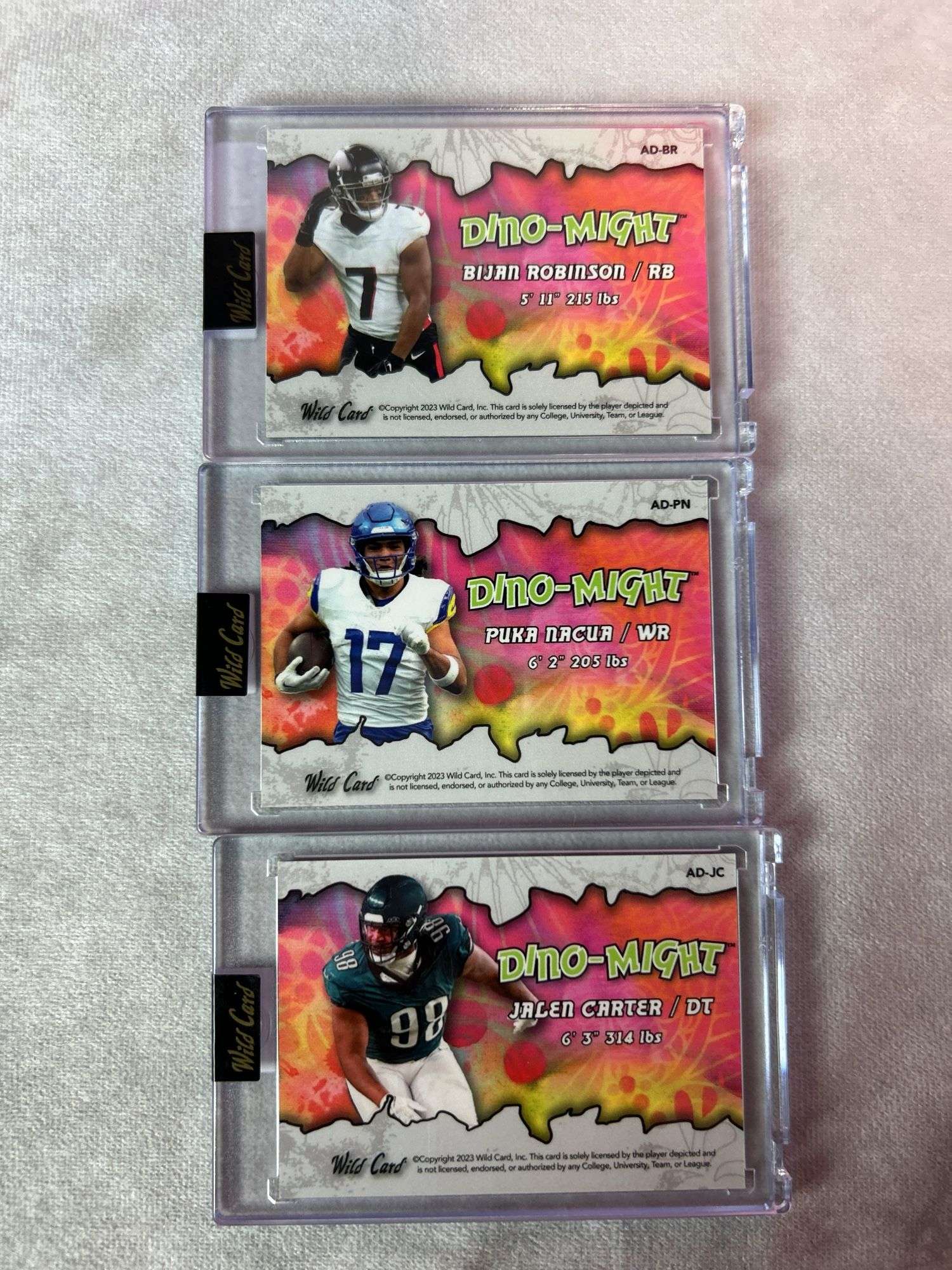(7) card encased lot Bijan, Puka, McConkey, Dickerson +++