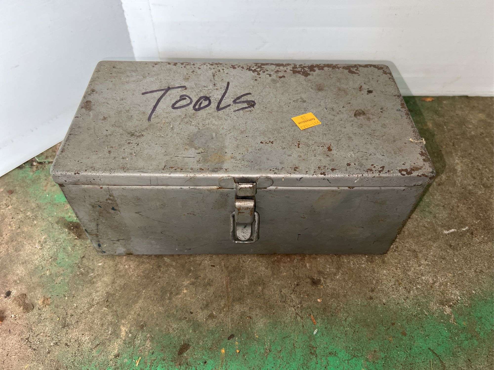 Silver Metal Toolbox w/ Hand Tools
