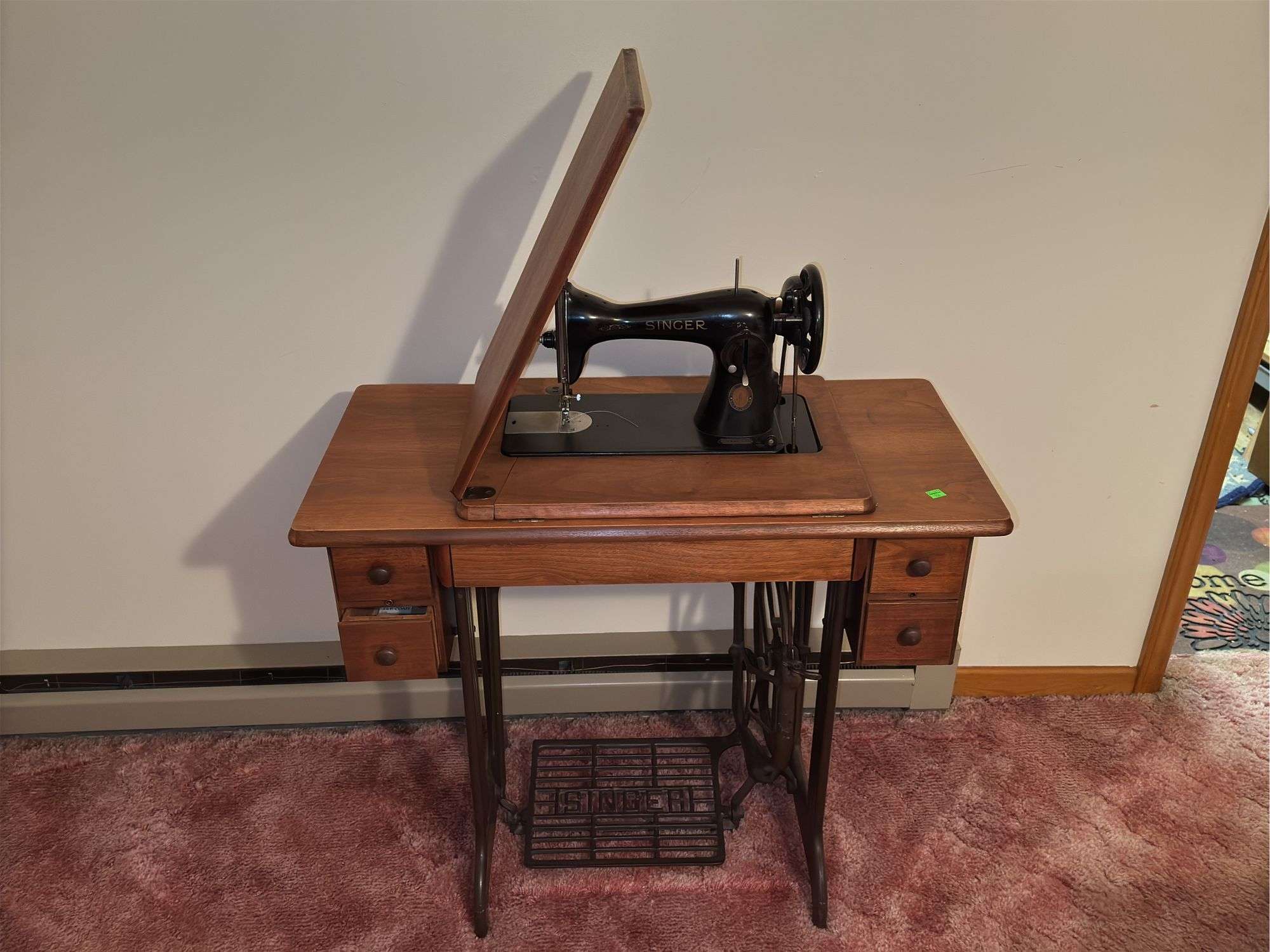 Vintage Singer Sewing Machine Desk