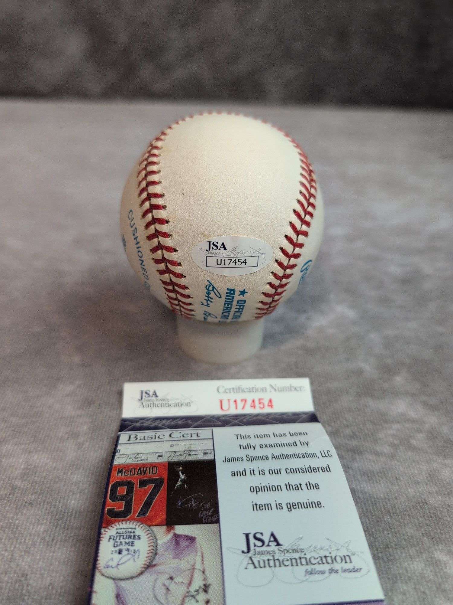 Bob Lemon signed baseball, JSA