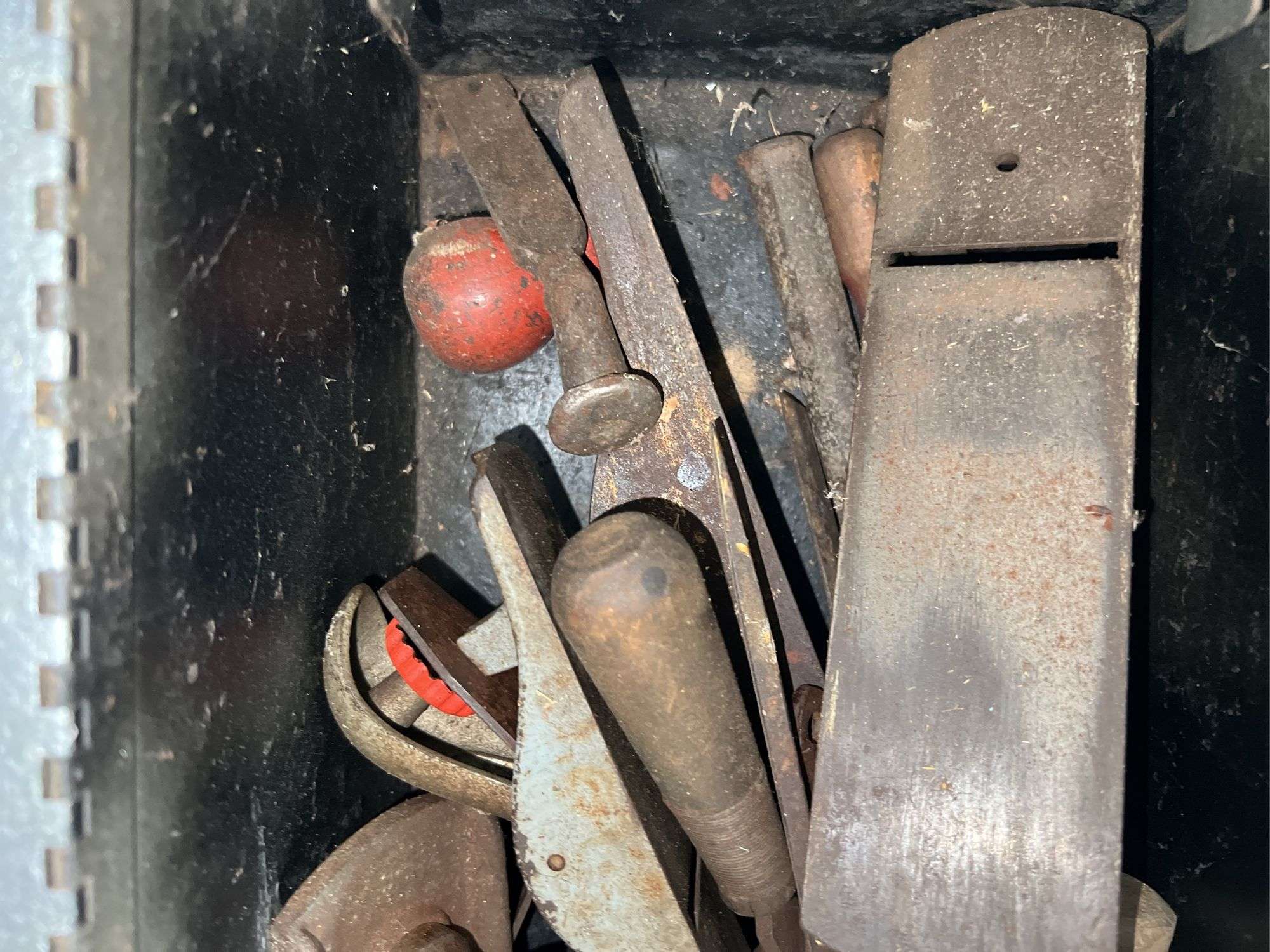 Black Metal Toolbox w/ Contents