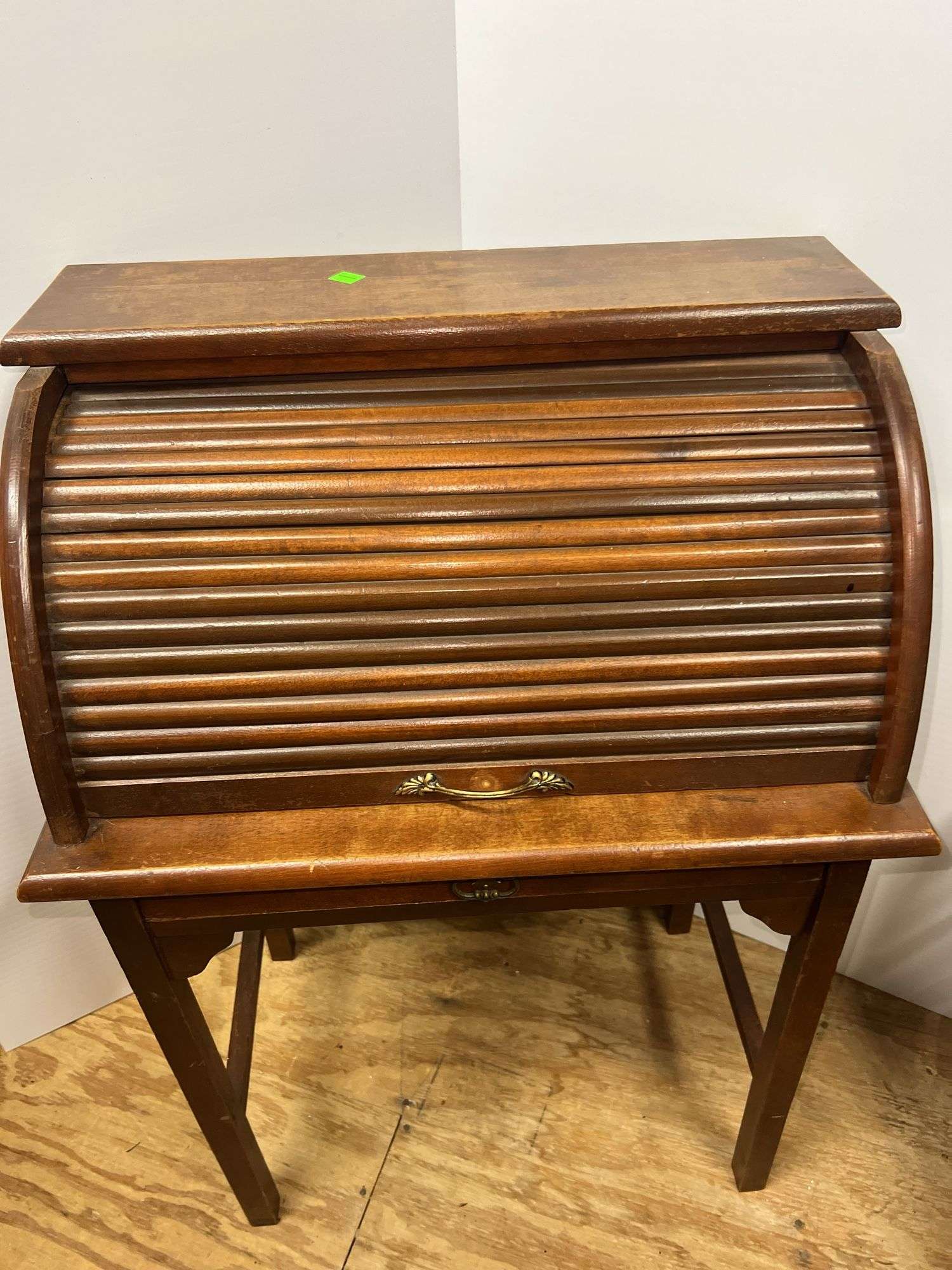 Vintage Wooden Roll Top Bread Box