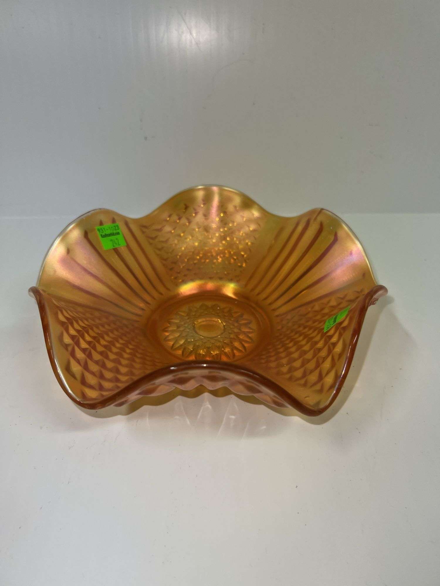 Marigold Carnival Glass Bowl