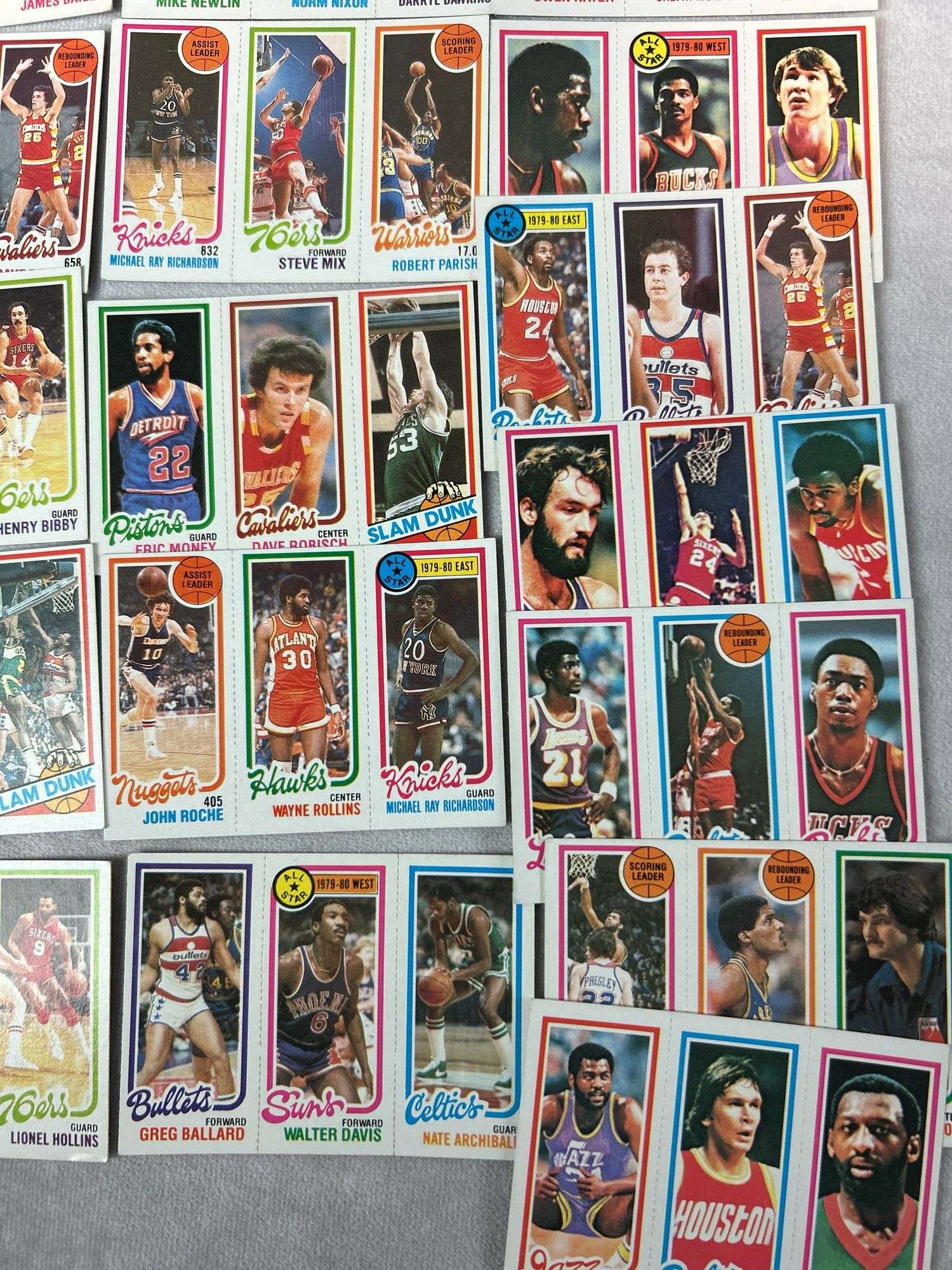 (90+) 1980-81 Topps Basketball Cards - Un-Perforated