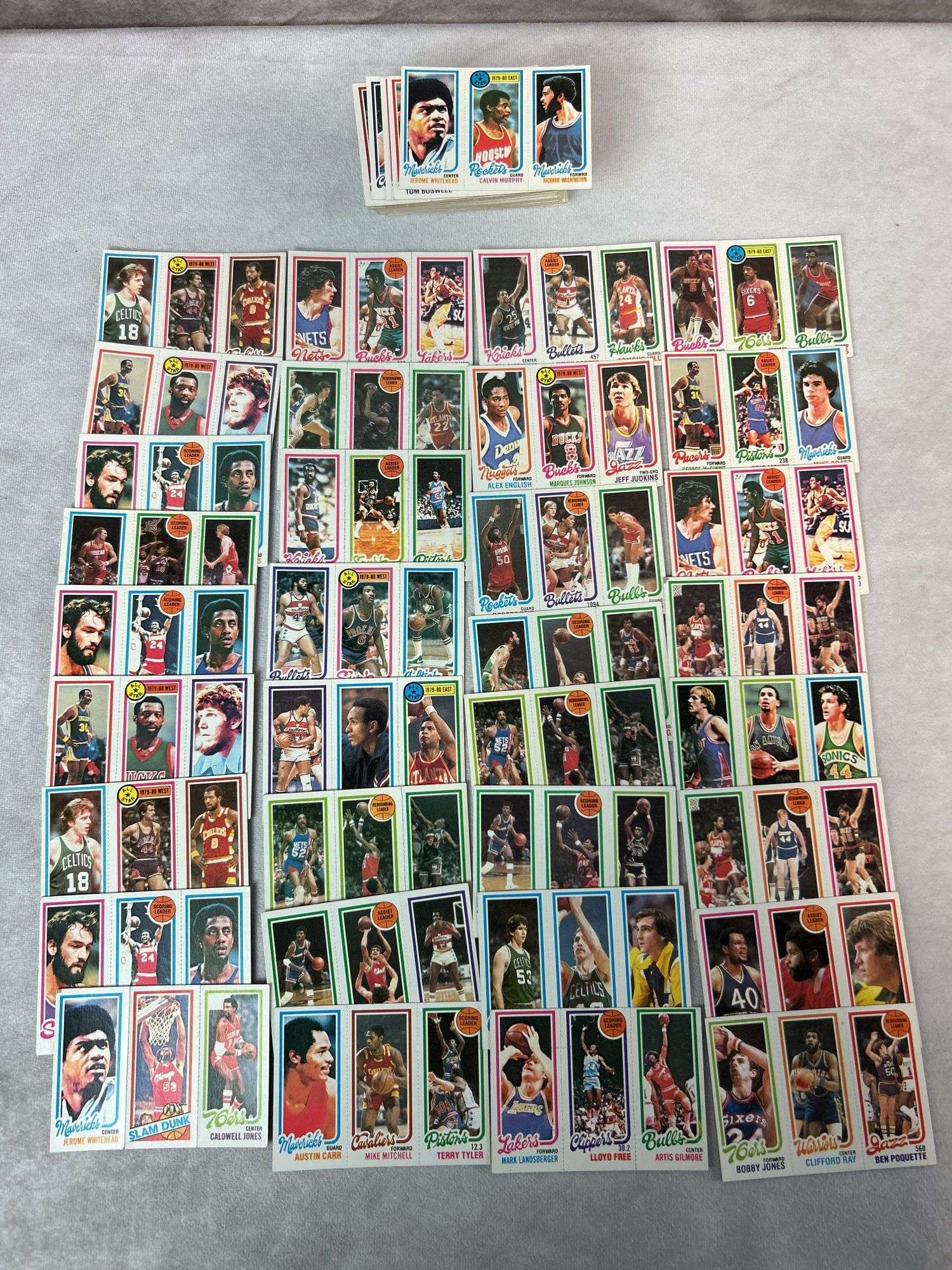 (90+) 1980-81 Topps Basketball Cards - Un-Perforated