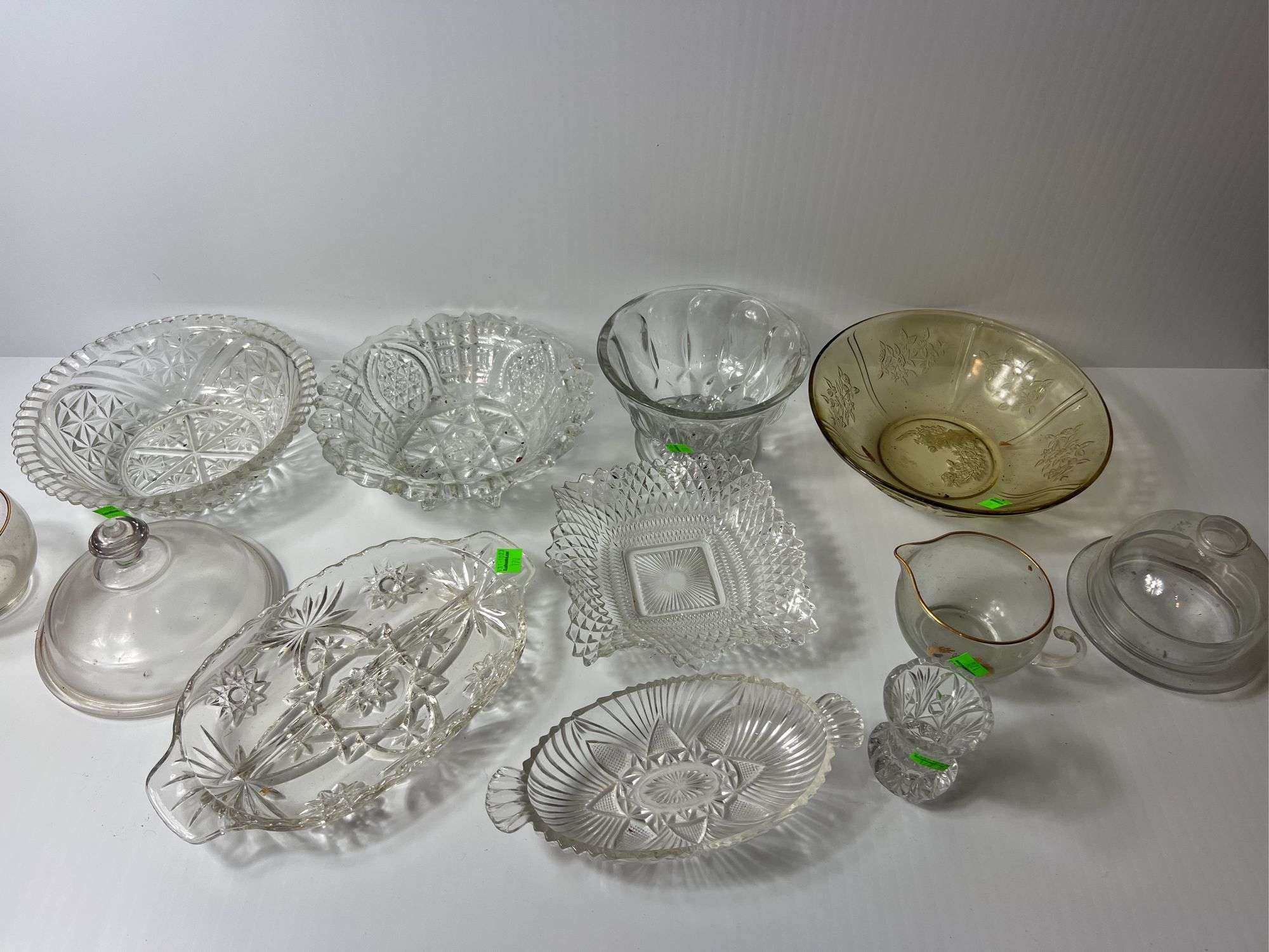 Assortment of Clear Glassware