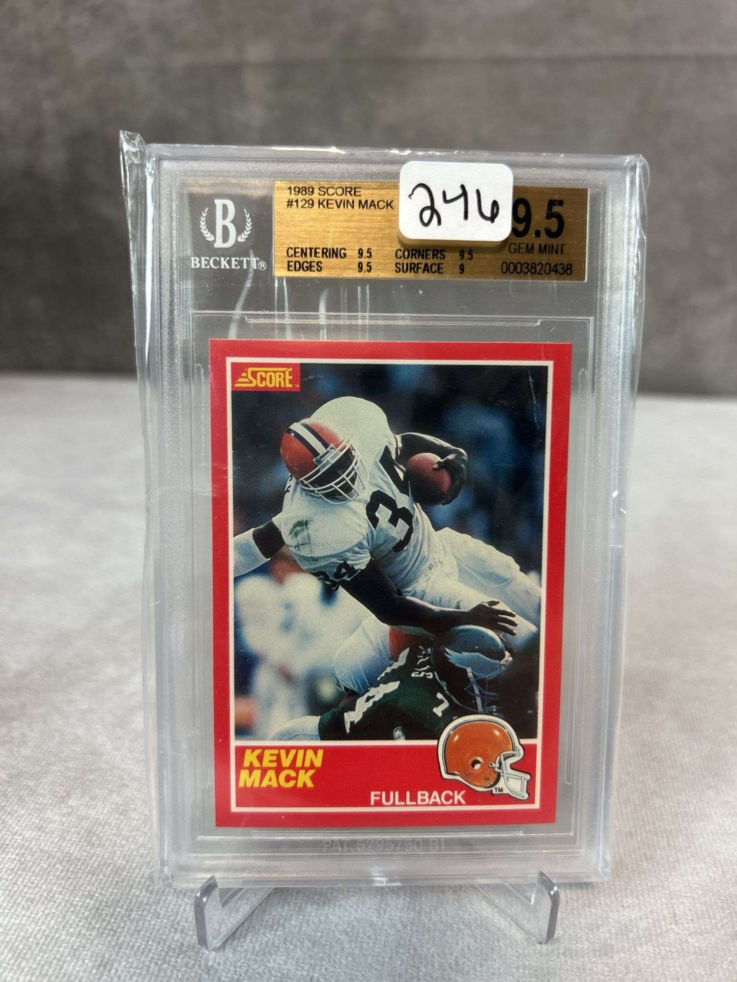 Mack, Byner, Slaughter, Couch, Johnson (5) card Graded lot PSA 10, BGS 9.5